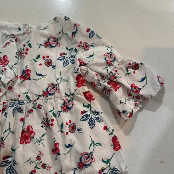 Janie and Jack Toddler Girl 2T Floral Blouse - Picture 2 of 5